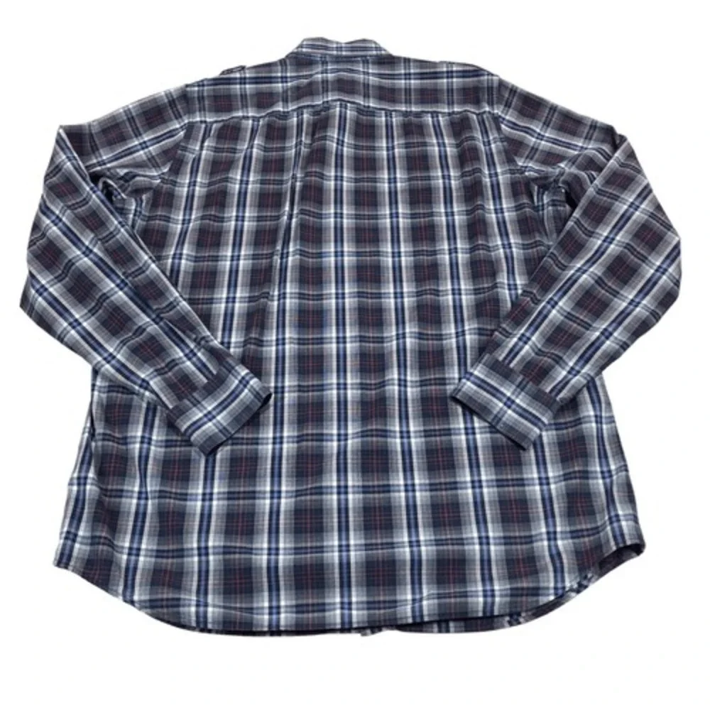 Banana Republic Shirt Mens (L) 16-16.5 Tall Large Plaid Long‎ Sleeve Button Down